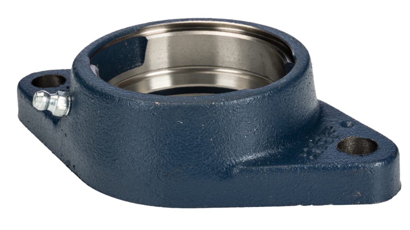 Unité à roulements à bride SKF, diam int 62mm, 2 trous de fixations en Fonte