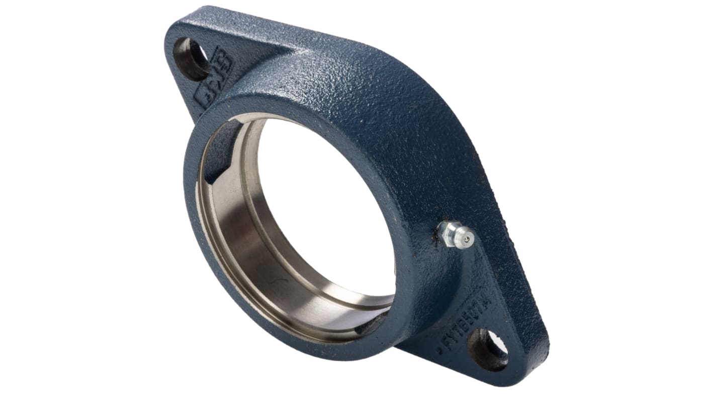 Cuscinetto flangiato SKF, 2 fori di montaggio, Ø int 72mm, dimensioni 156mm x 34.5mm, in Ghisa