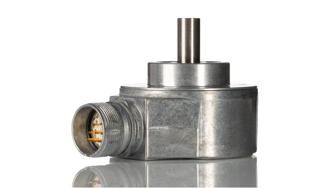Encoder absoluto SICK serie AFS/AFM60 SSI, 4096 impulsos/rev, 9000rpm máx., salida SSI, con Conexión enchufable, 4,5