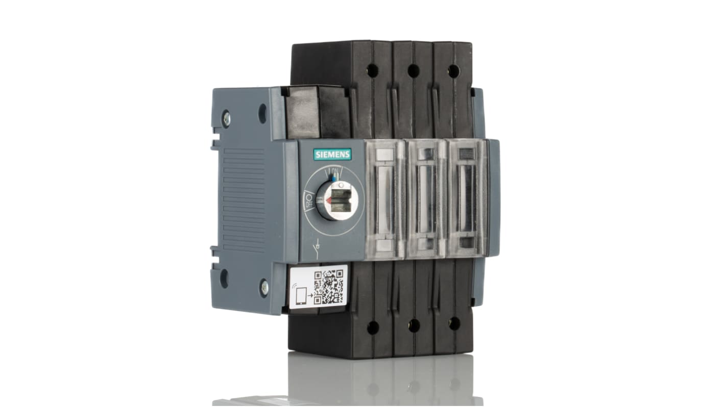 Siemens 32A隔离开关, 3极, 最大32A, 1 号熔断器