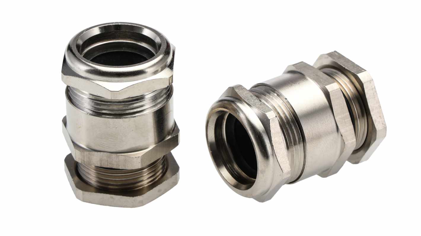 Lapp SKINDICHT Series Metallic Nickel Plated Brass Cable Gland, M25 Thread, 15.8mm min., 17.8mm max., IP68