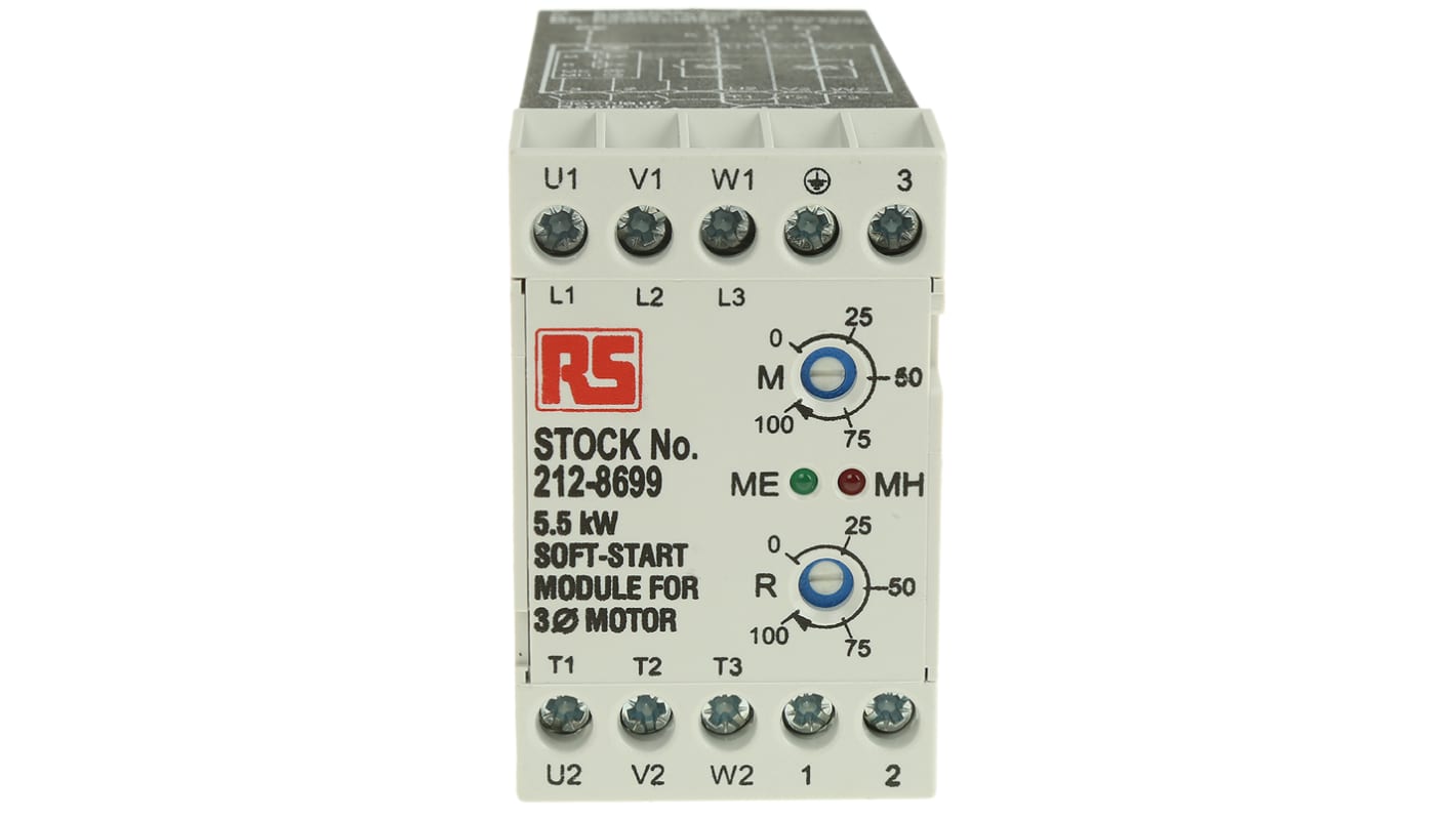 RS PRO 软启动器, 3相, 5.5 kW, 400 V 交流, 12 A
