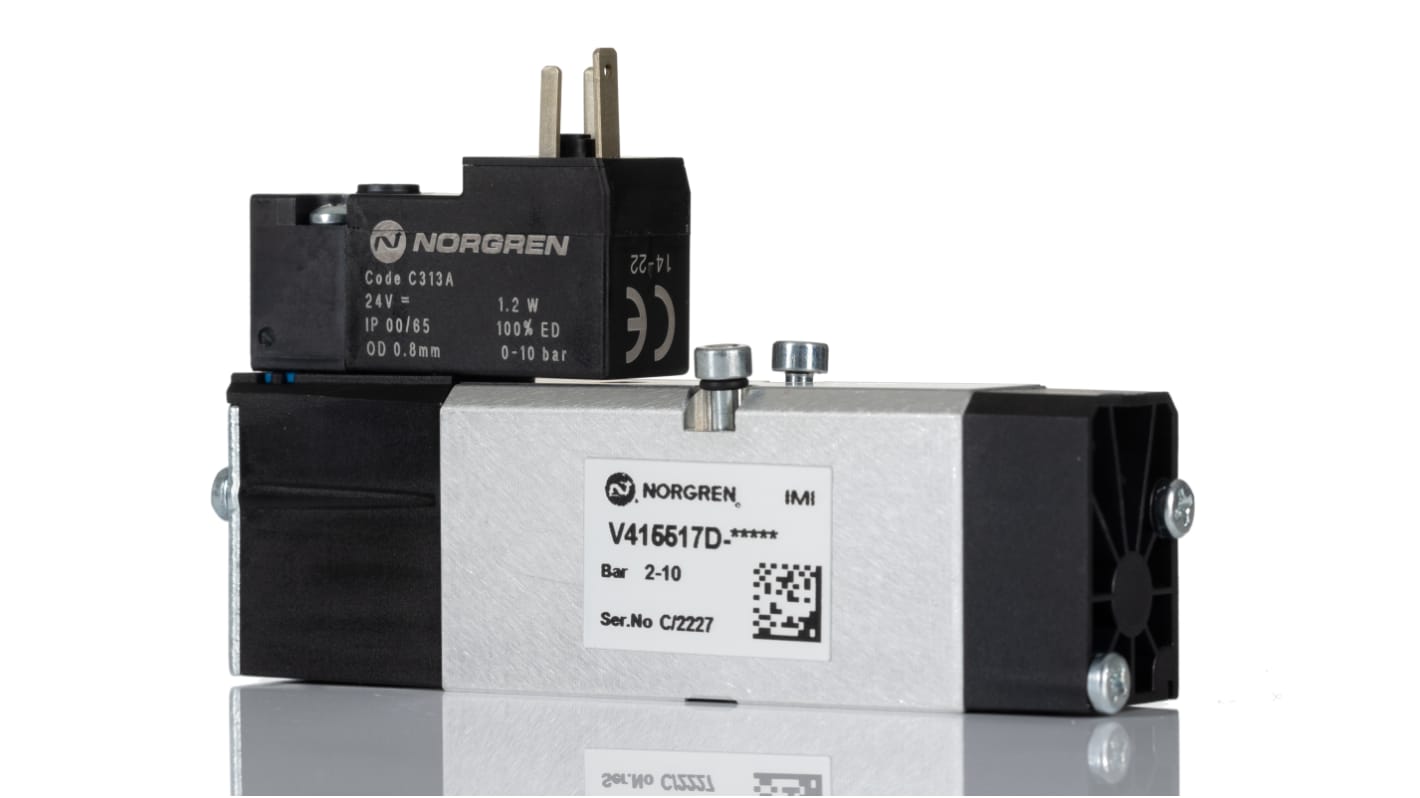 Norgren 5/2 Solenoid Pilot Valve - Solenoid/Spring V41 Series