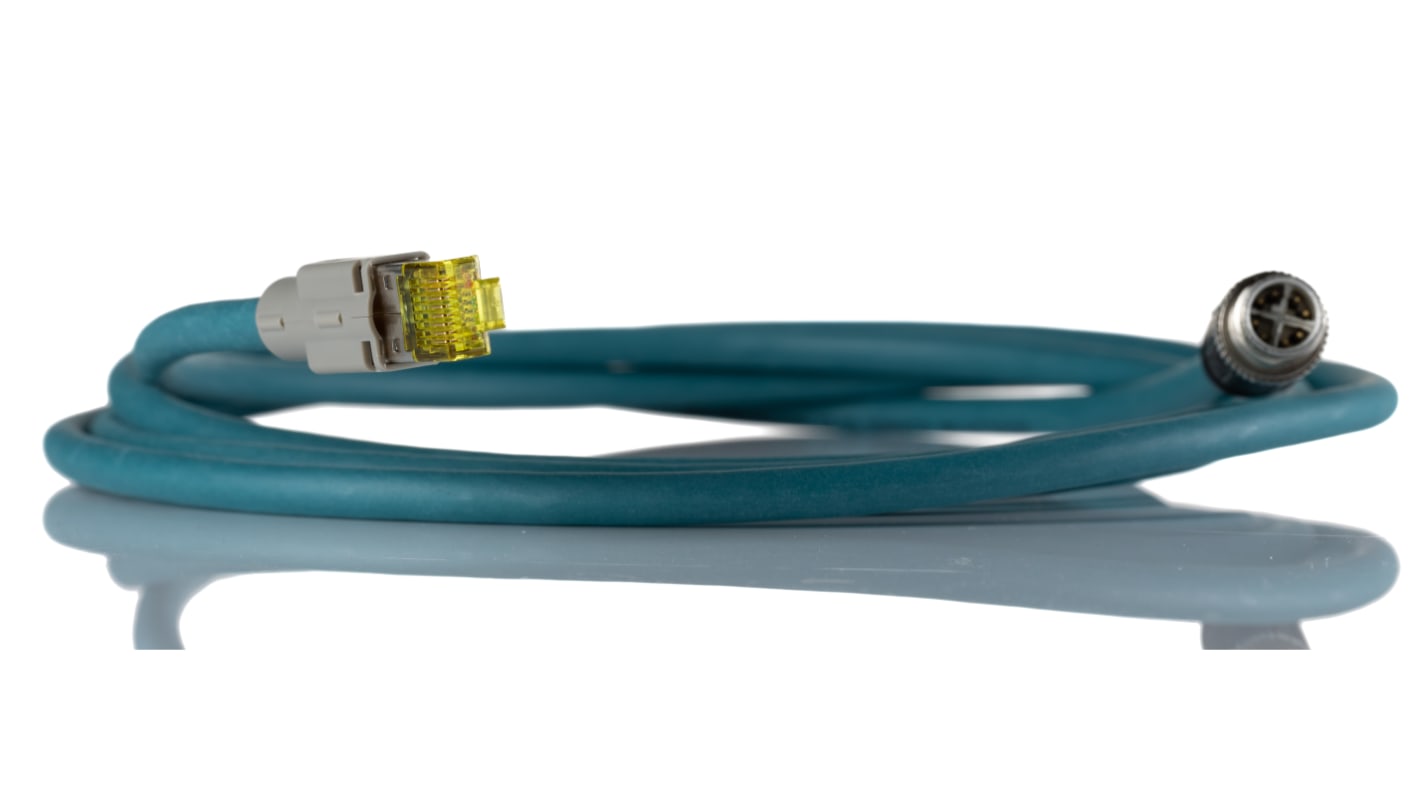 Kabel Ethernet Cat6a długość 2m Z zakończeniem Phoenix Contact średnica 6.4mm