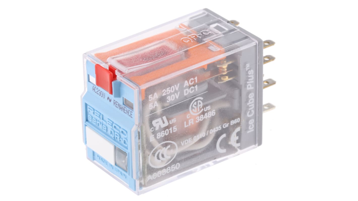 Relais de puissance Releco, 2 RT, bobine 230V c.a. Enfichable 1.2W