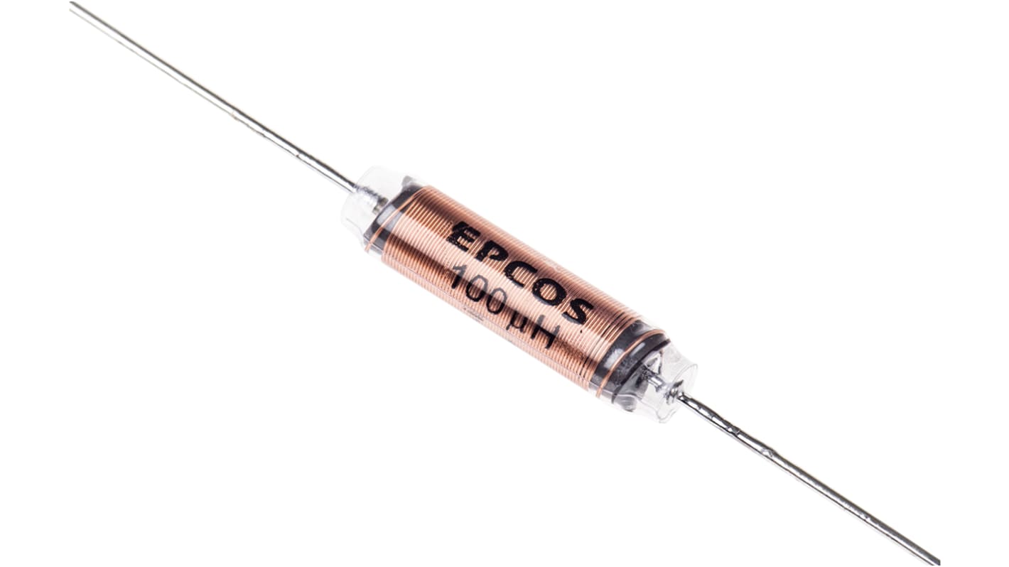 EPCOS 100 μH ±20% Ferrite VHF Inductor, Max SRF:55MHz, 1A Idc, 650mΩ Rdc, B82111E