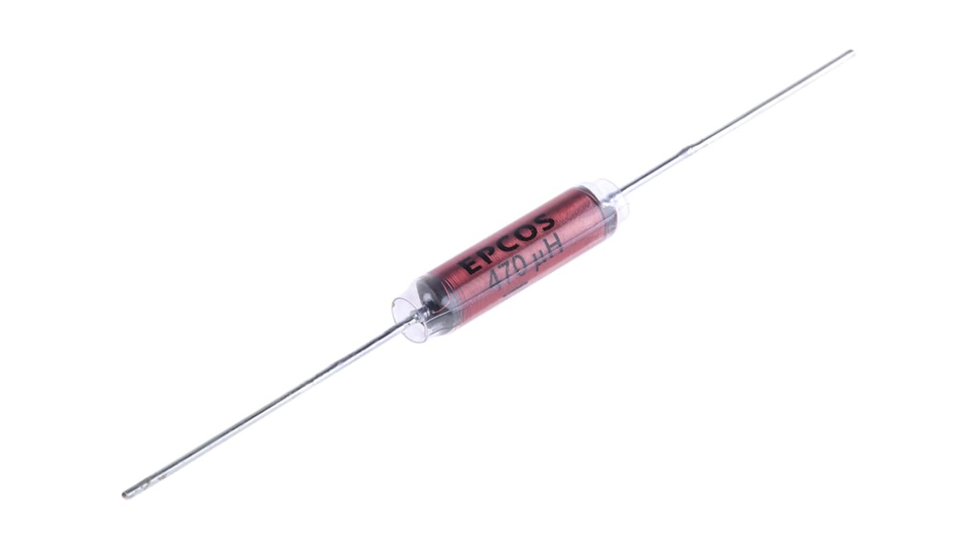 EPCOS 470 μH ±20% Ferrite VHF Inductor, Max SRF:25MHz, 300mA Idc, 6.5Ω Rdc, B82111E