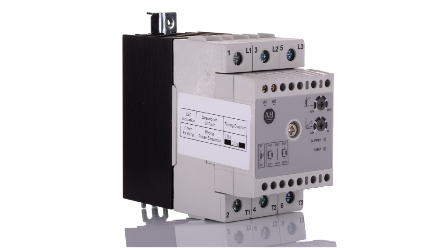 Allen Bradley Bulletin Soft Start, 7.5 kW, 600 V ac, 3 Phase, IP20