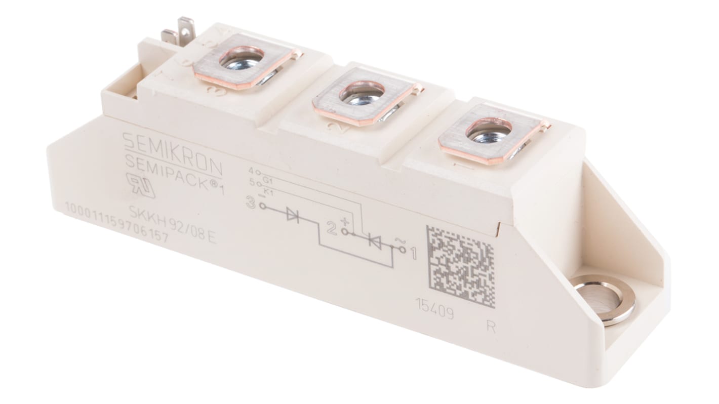 Semikron Danfoss 晶闸管模块, SCR模块, SEMIPACK1, 面板安装, 最大栅极触发电流150mA