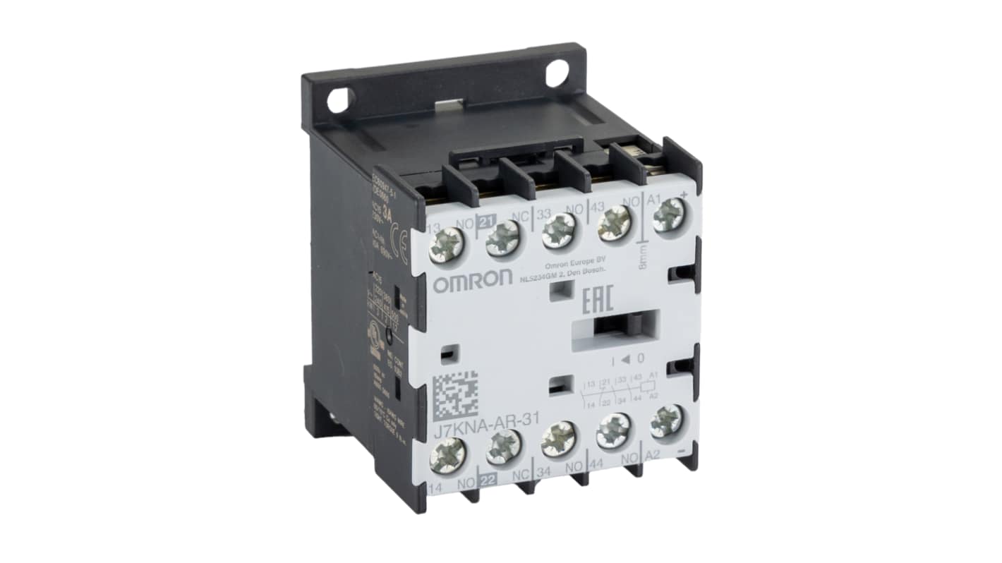 Przekaźnik pomocniczy 110 V AC Omron styki: 4 1,2 W 10 A 3NO + 1NC Śruba J7KNA-AR-31 110