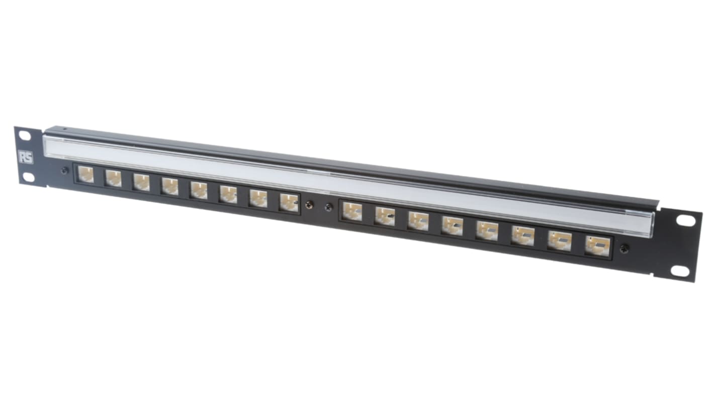 RS PRO Cat5e 16 Port RJ45 RJ Patch Panel UTP 1U