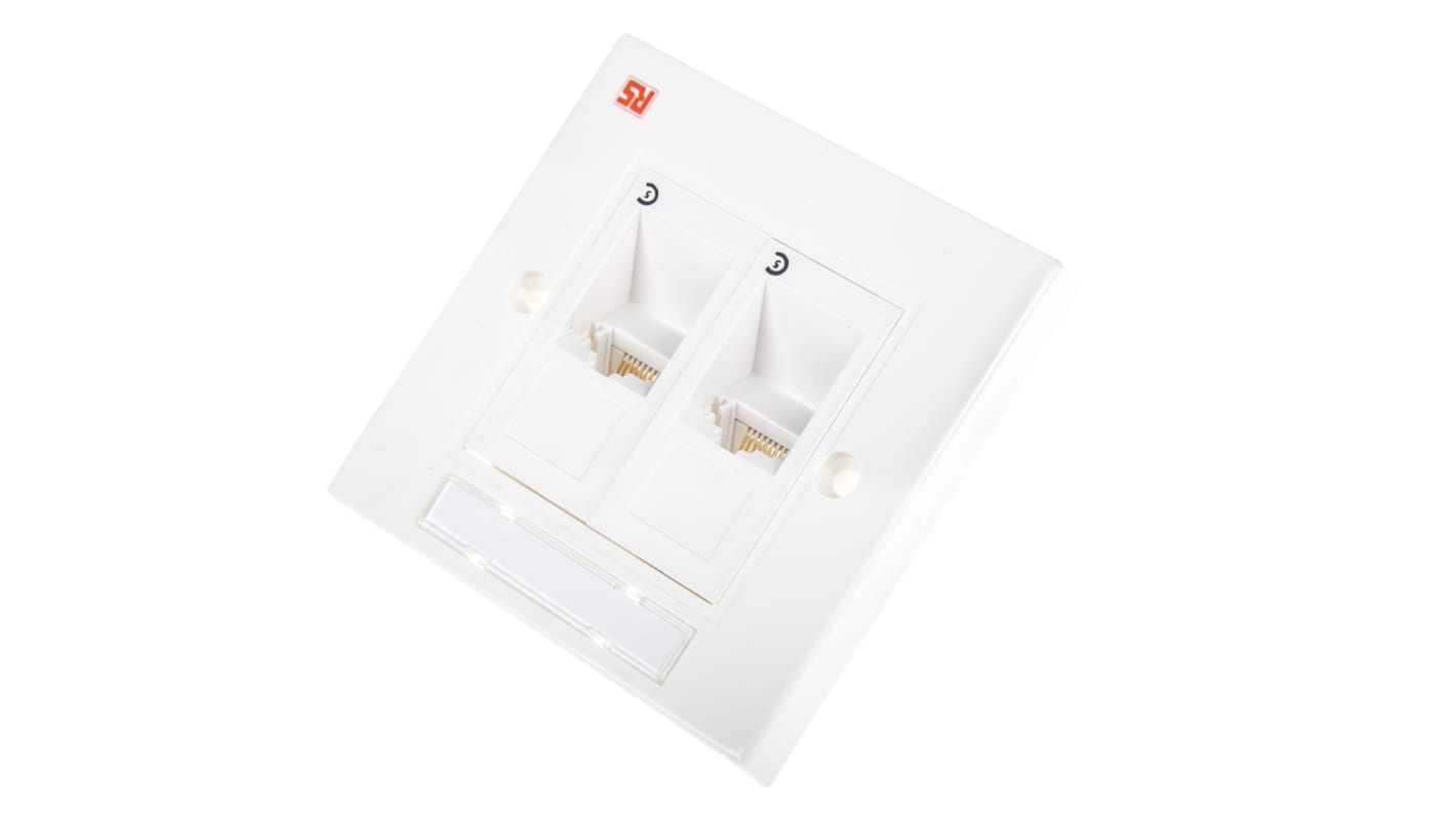 RS PRO 2位电话插座, RJ45接口, Cat5e网路