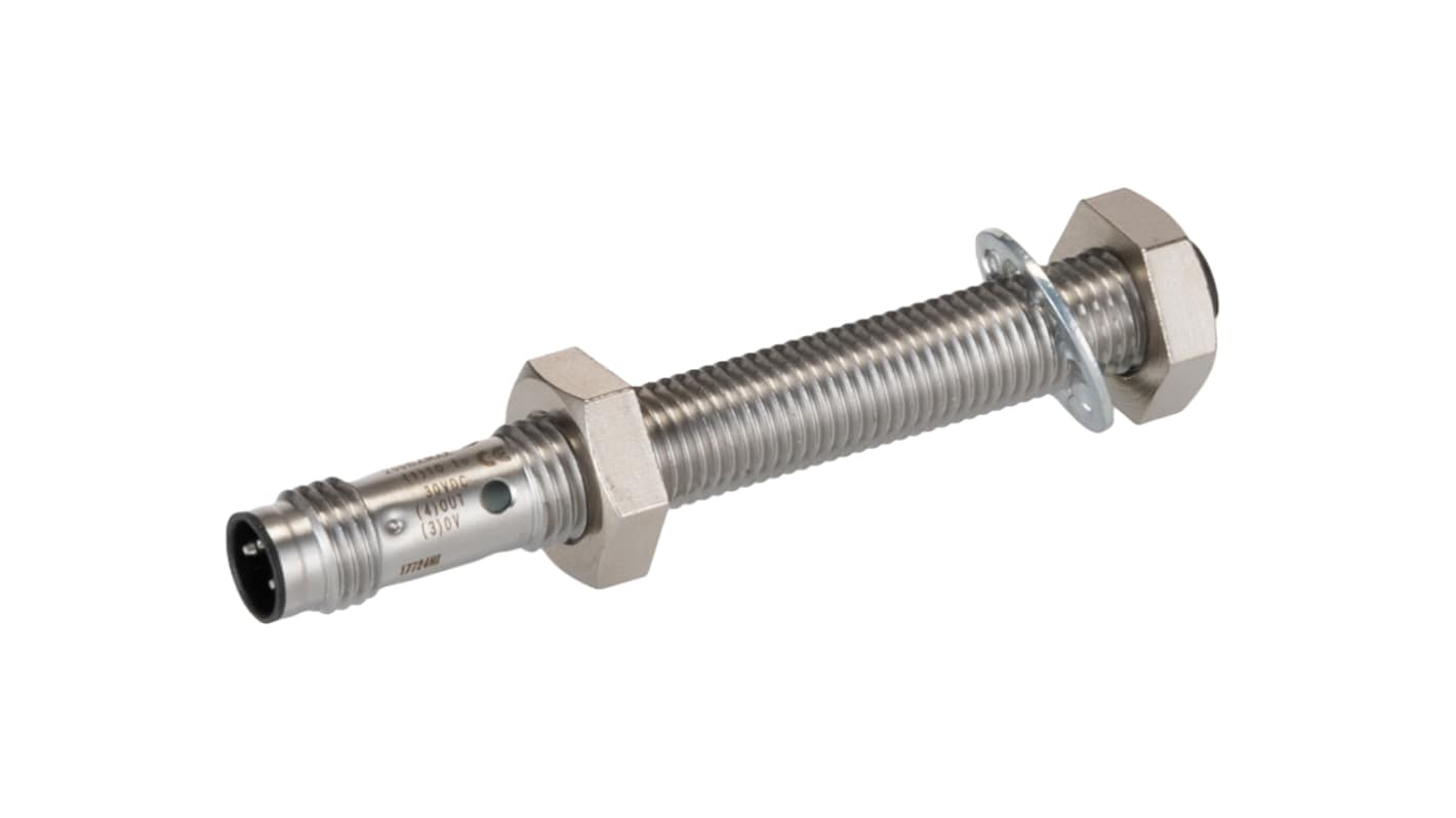 Omron Inductive Threaded Barrel Proximity Sensor, M8, 2 mm Detection, PNP NO, 10 → 30 V dc