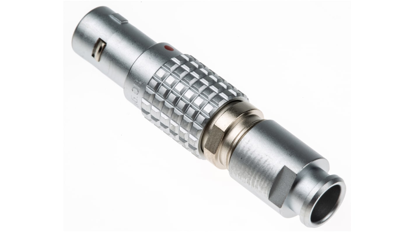 LEMO Circular Connector, 3 Contacts, Cable Mount, Plug, Male and Female Contacts, IP50, 0B Series