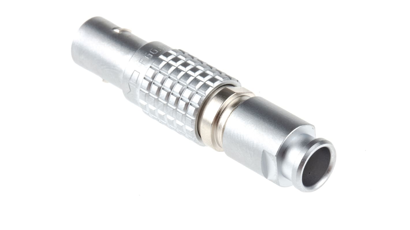 LEMO 圆形连接器插头, 4芯, 电缆安装, 焊接端接, 7.0A, IP50, 0B系列