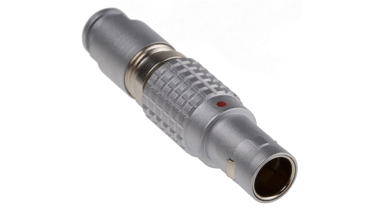 Lemo Circular Connector, 5 Contacts, Cable Mount, Plug, Male and Female Contacts, IP50, 0B Series