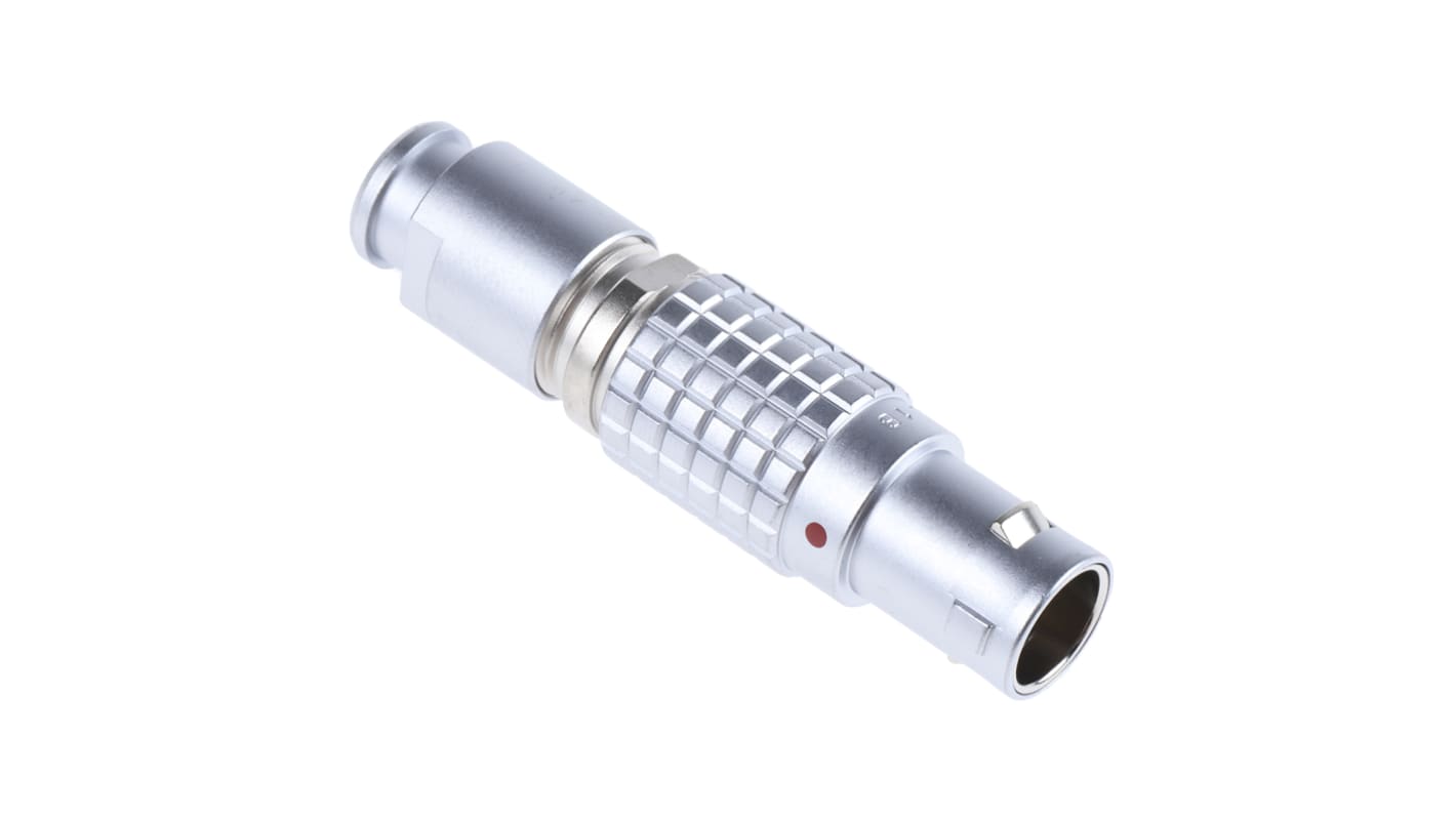 LEMO Circular Connector, 7 Contacts, Cable Mount, Plug, Male, IP50, 1B Series