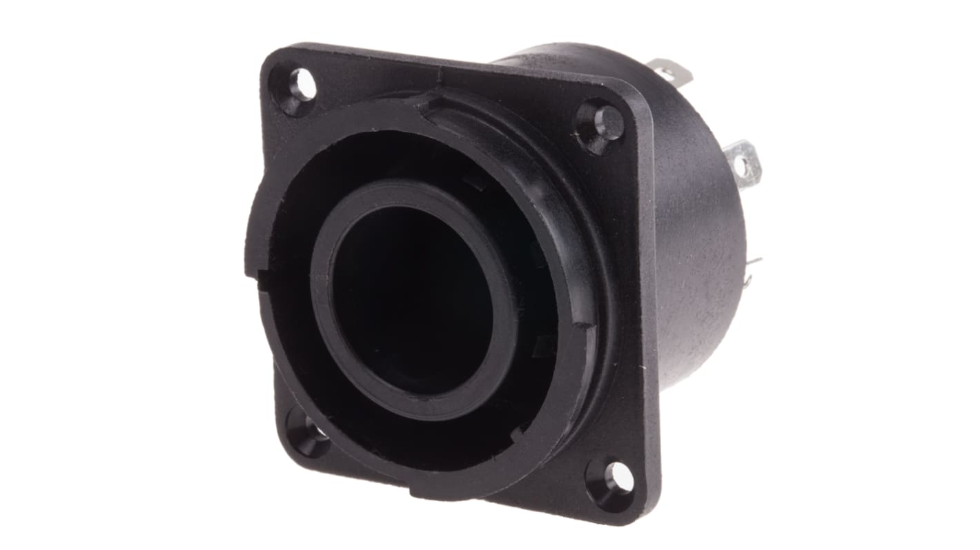 RS PRO Black Panel Mount Industrial Power, Rated At 15A, 240 V ac