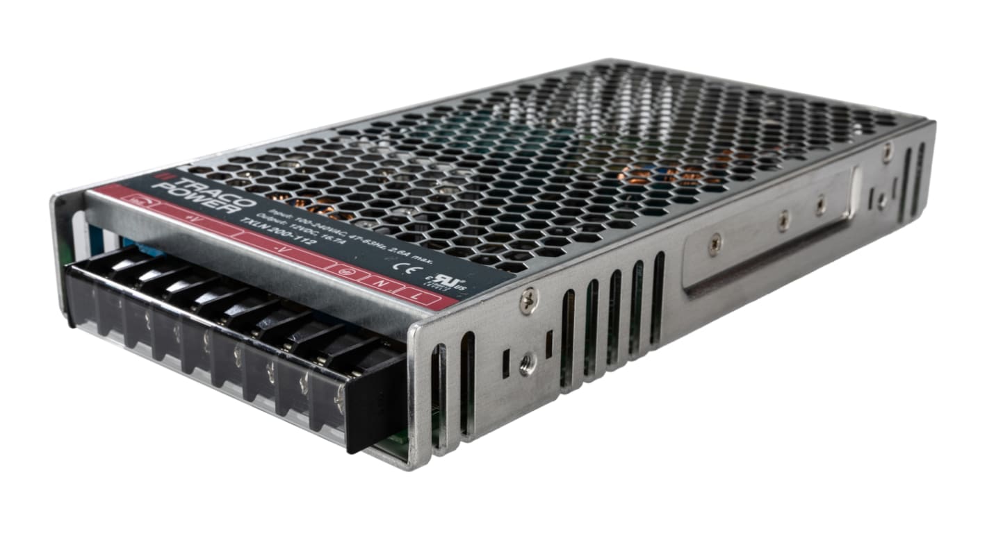 Alimentatore TRACOPOWER TXLN 200-112, 200W, ingresso 85 → 264V ca, uscita 12V cc, 16.7A TXLN