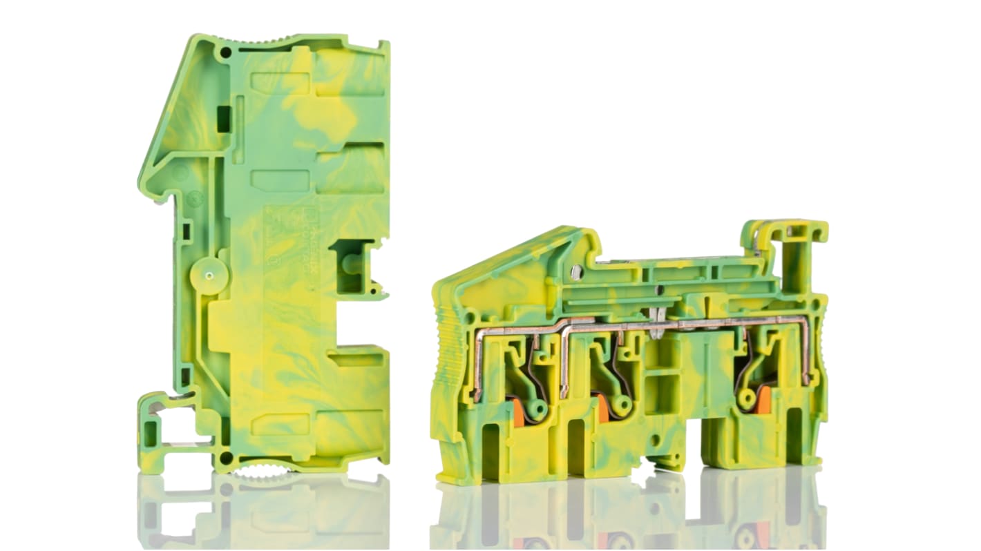 Phoenix Contact 3211498 PT 6 Series Green, Yellow, 10mm², Push In Termination, ATEX, IECEx