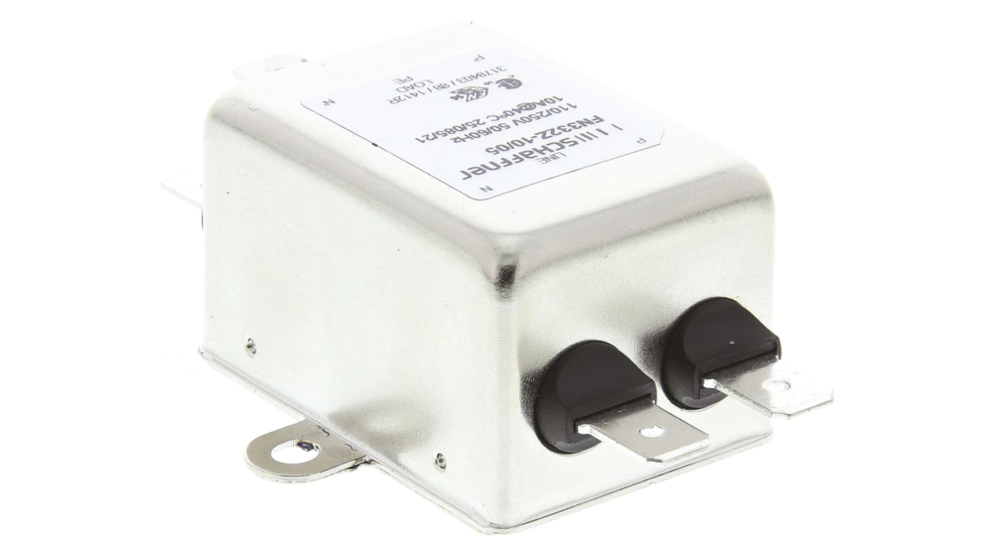 Schaffner EMIフィルタ, 10A, 250 V ac, 単相 シャーシーマウント