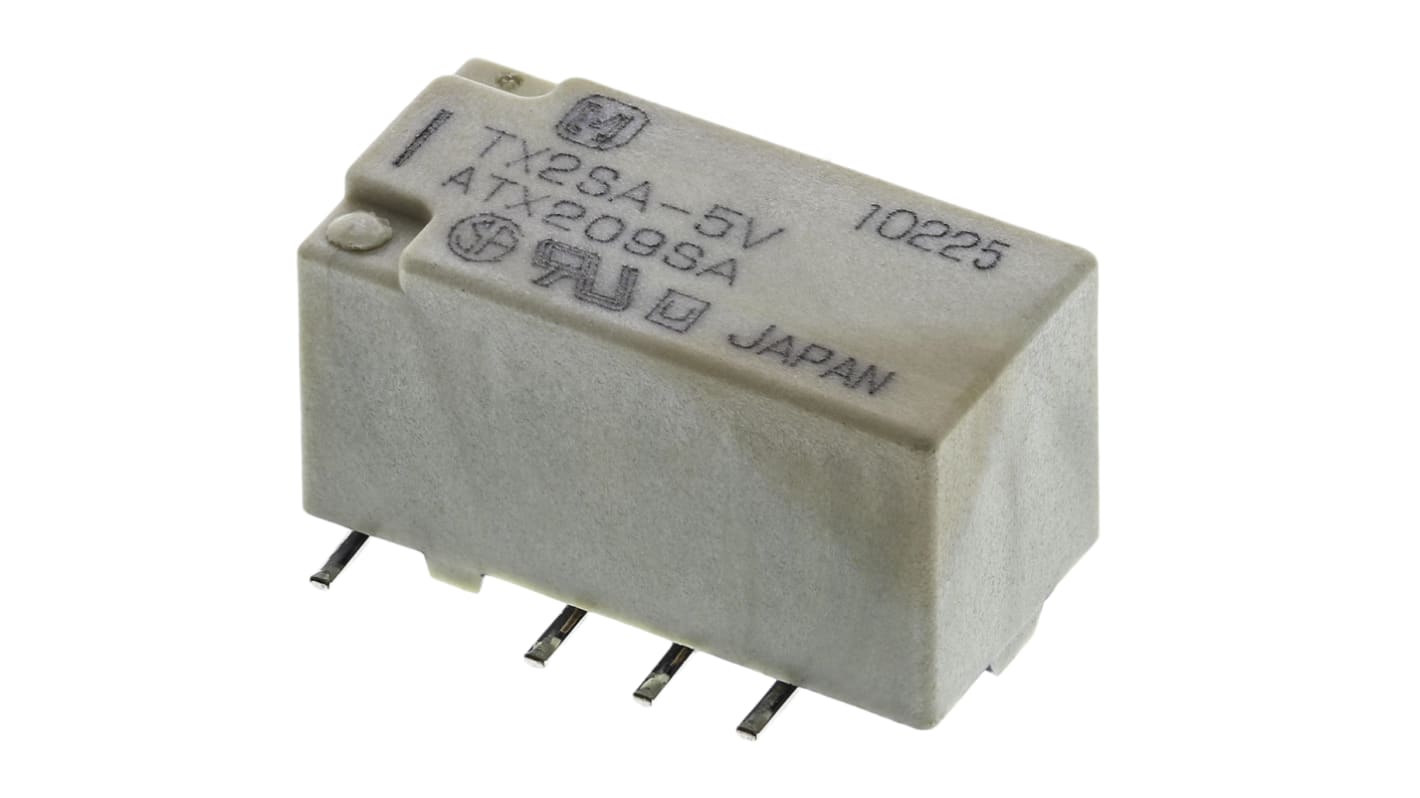 Panasonic Surface Mount Signal Relay, 5V dc Coil, 2A Switching Current, DPDT