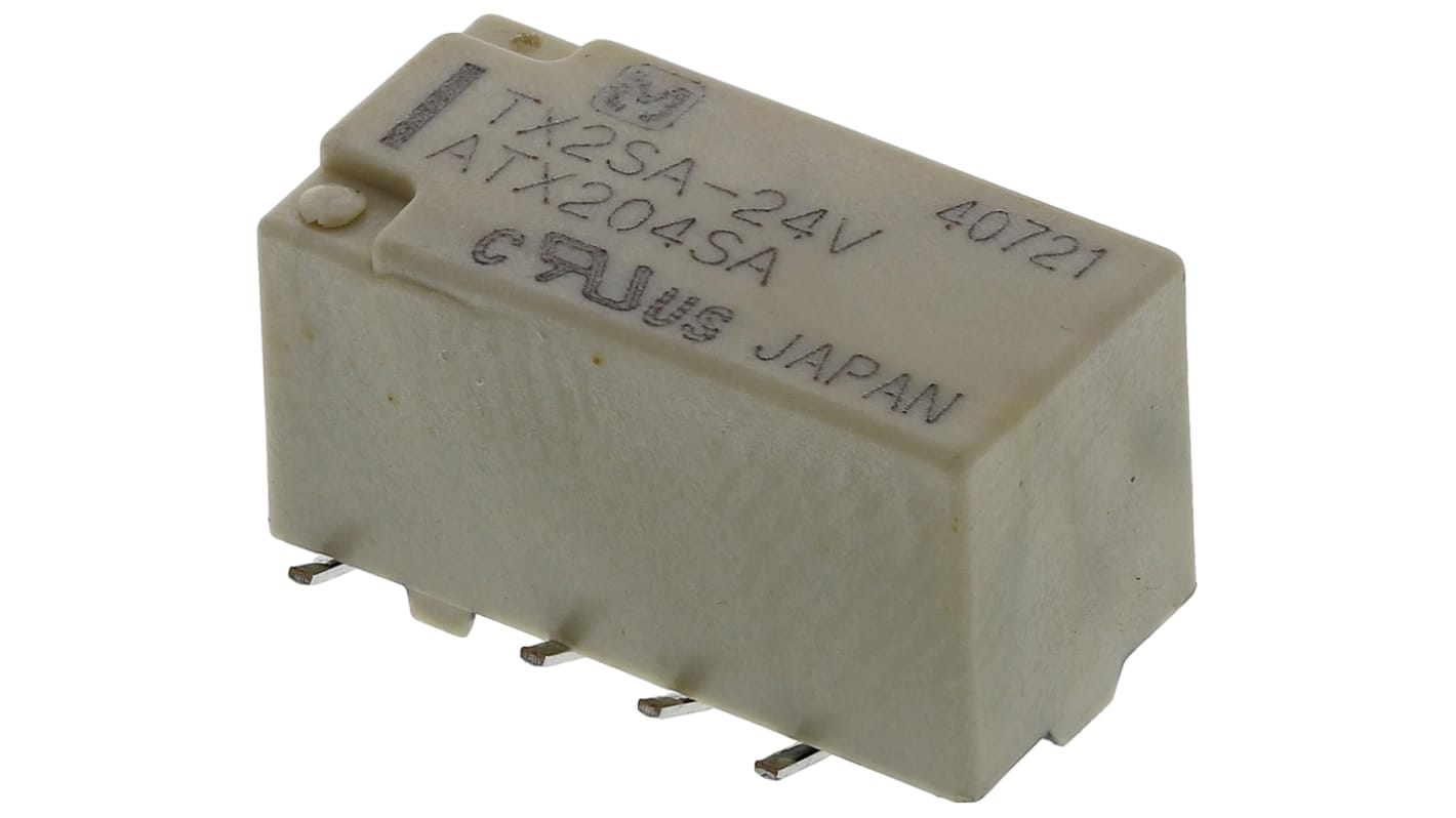Relais sans accrochage 2 RT Montage sur CI, bobine 24V dc 140mW