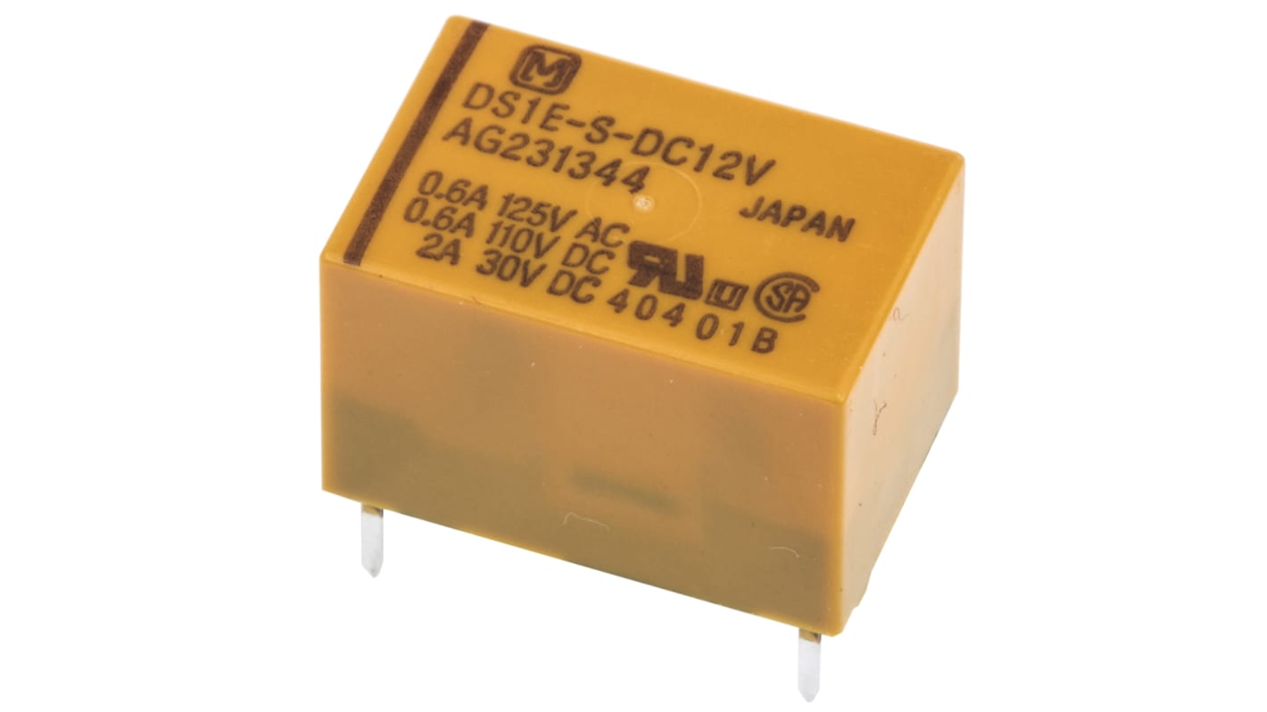 Panasonic PCB Mount Signal Relay, 12V dc Coil, 3A Switching Current, SPST