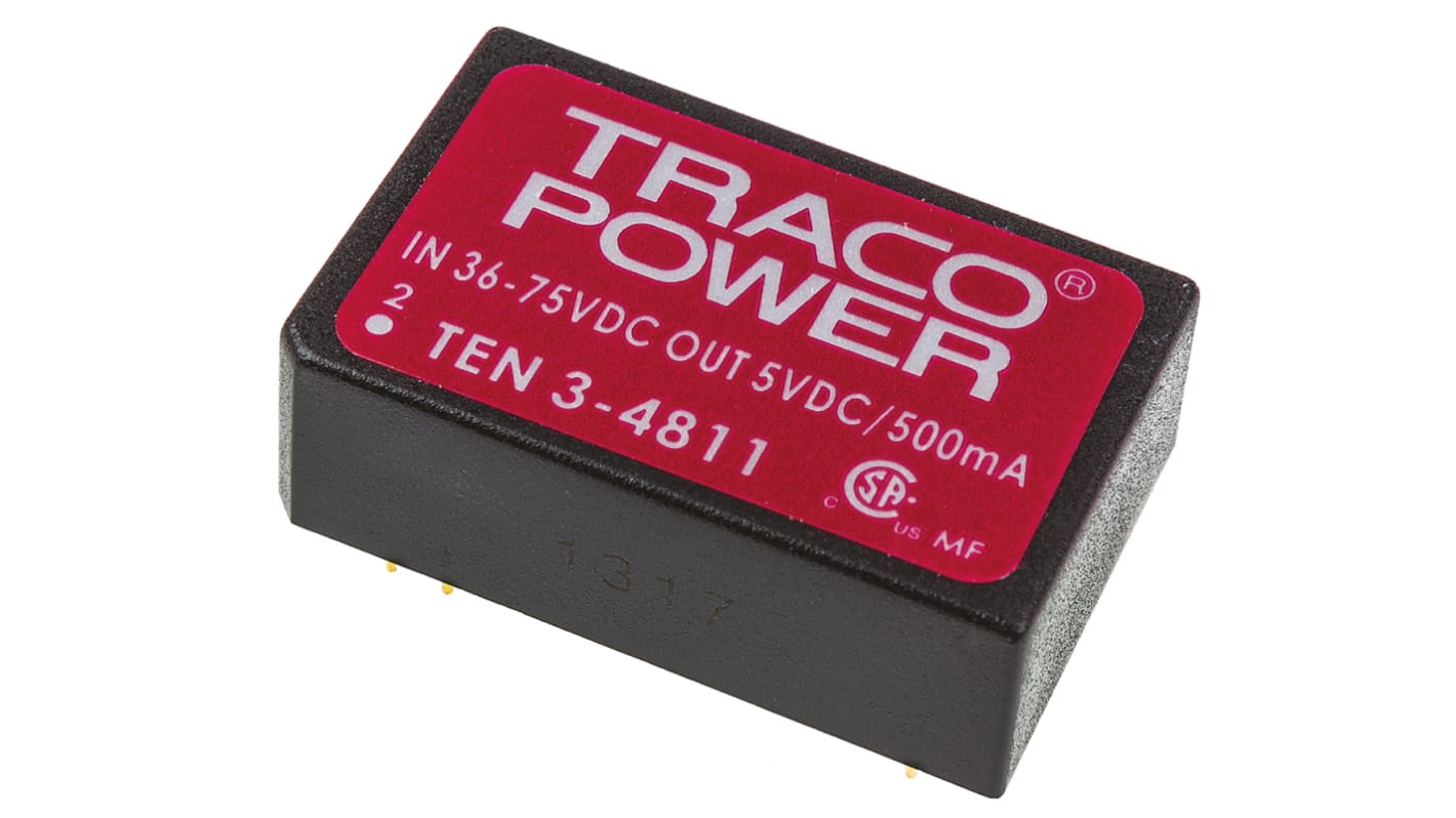 Convertidor dc-dc 3W, Salida 5V dc, 500mA, ±0.5%