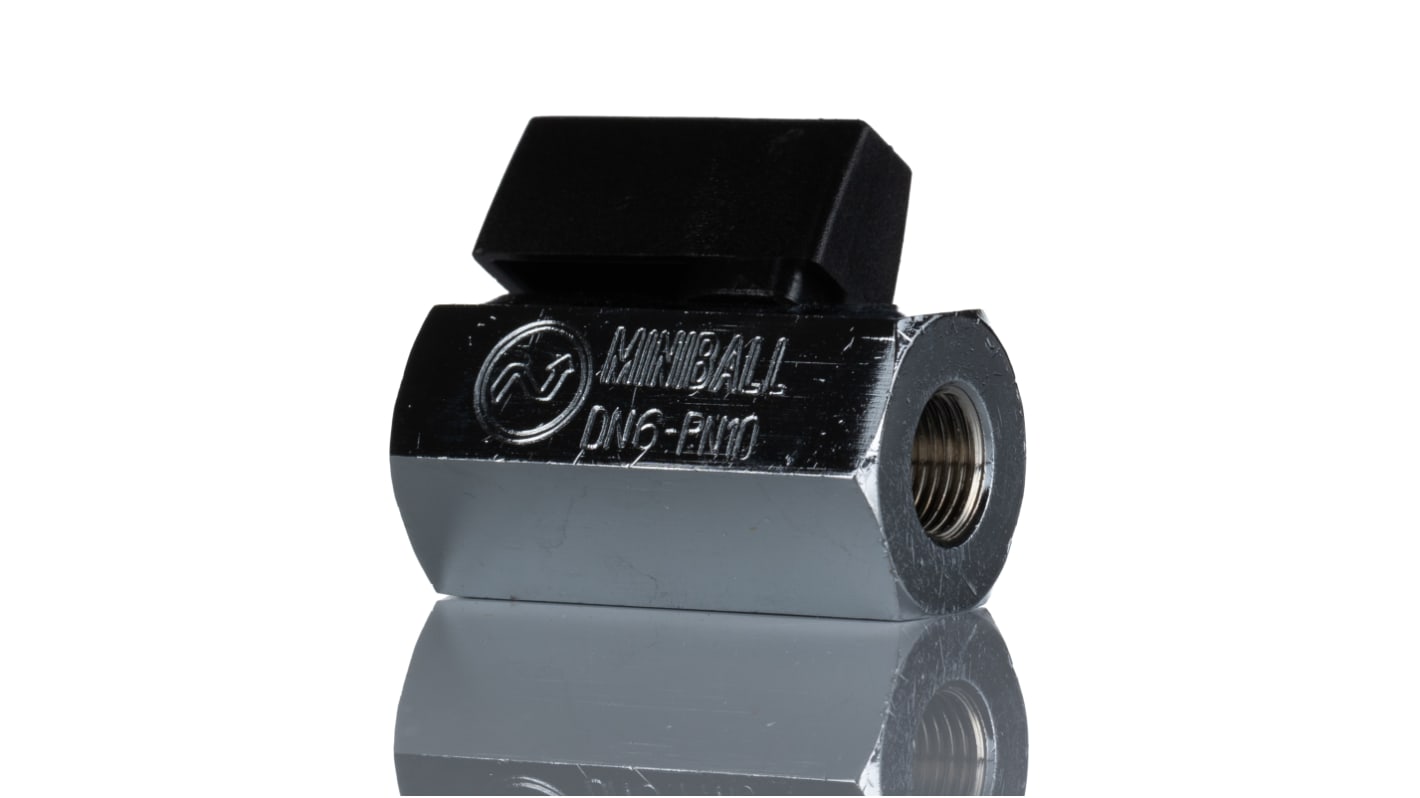 Norgren Nickel Plated Brass Reduced Bore, 2 Way, Ball Valve, Threaded, G 1/8in, -0.4 → 10bar Operating Pressure