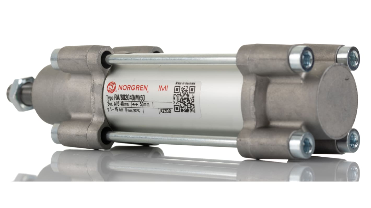 Norgren Double Acting Cylinder - 40mm Bore, 50mm Stroke, RA Series, Double Acting