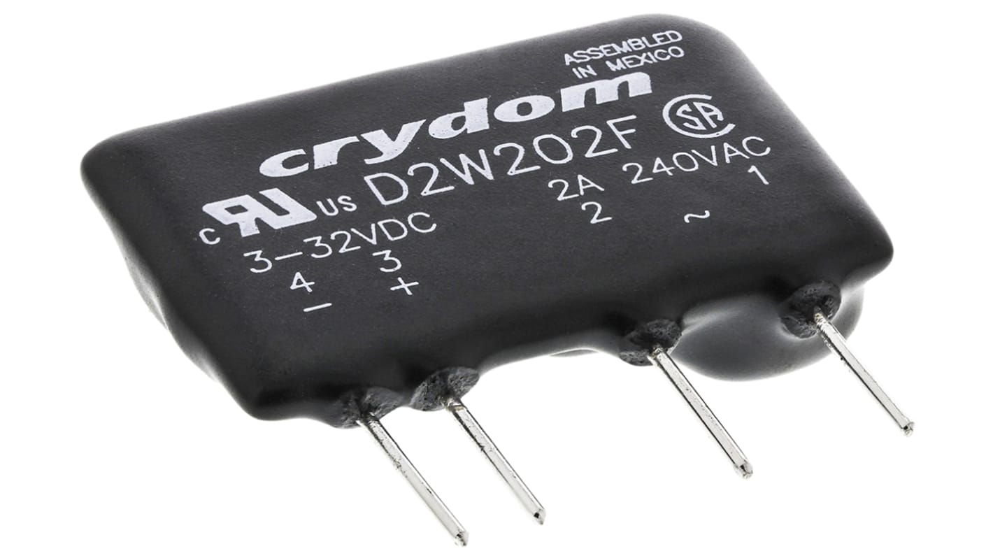 Sensata Crydom D2W Series Solid State Relay, 2 A Load, PCB Mount, 280 V Load, 32 V dc Control