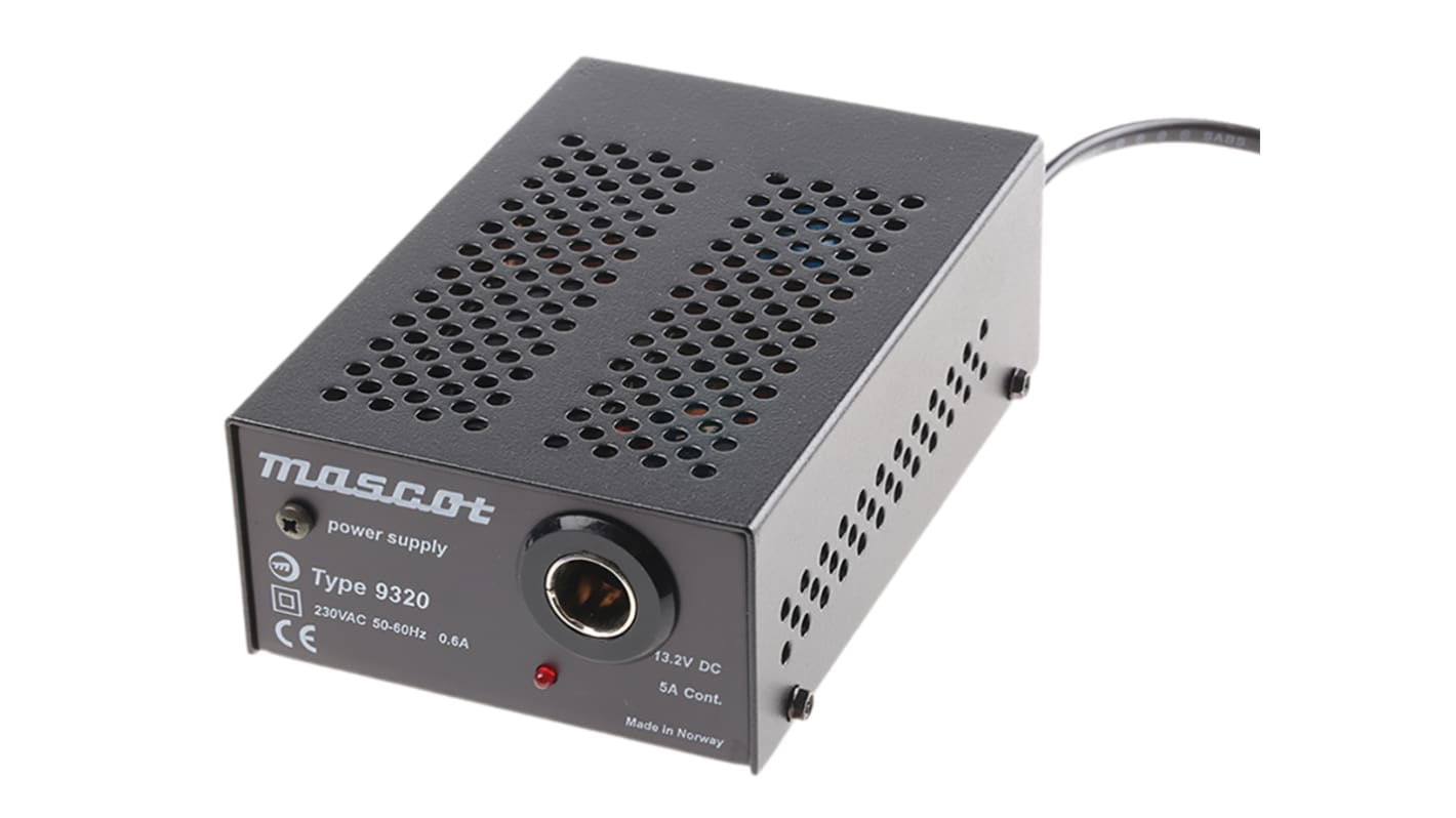 Adattatore AC/DC Mascot 13.2V cc, 5A, spina Euro 2 poli