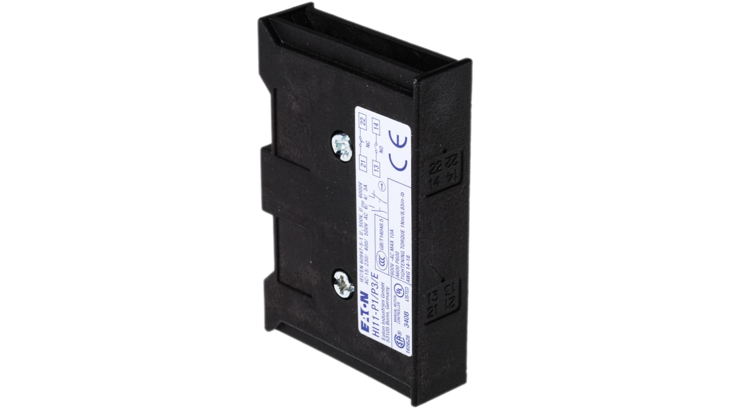 Contatto ausiliario Eaton, 2 contatti, 1 N/C + 1 N/A, montaggio laterale