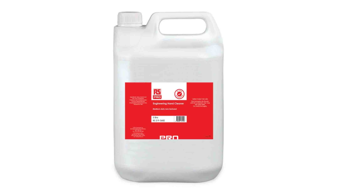 RS PRO Orange Hand Cleaner Works With/Without Water - 5 L Bottle