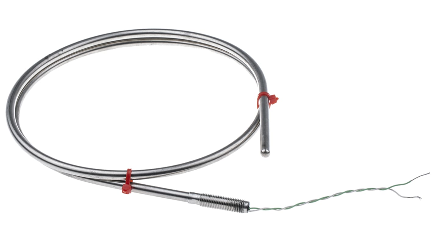 RS PRO Type K Mineral Insulated Thermocouple 1m Length, 6mm Diameter → +1100°C