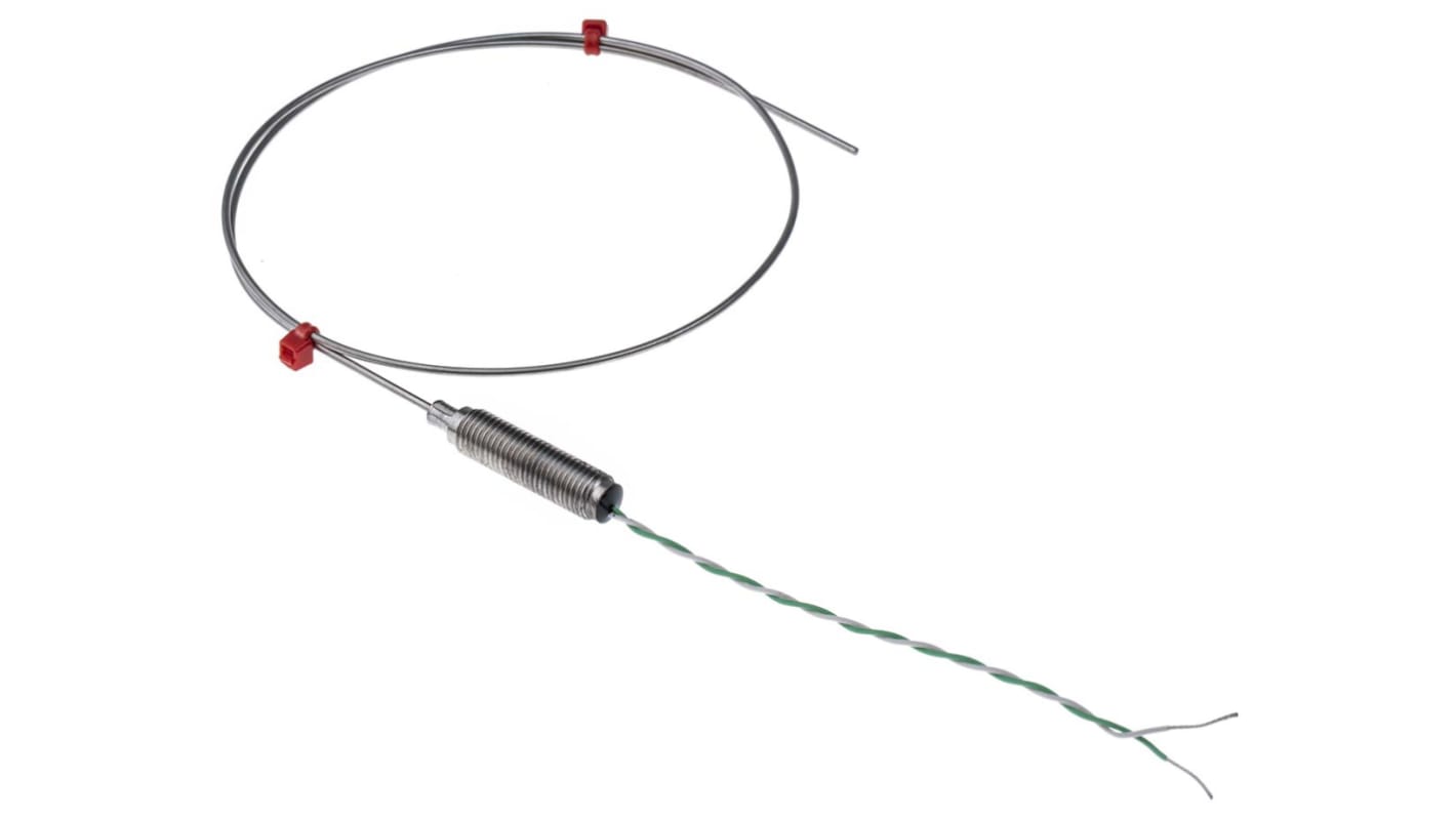 RS PRO Type K Thermocouple 500mm Length, 1.5mm Diameter → +1100°C