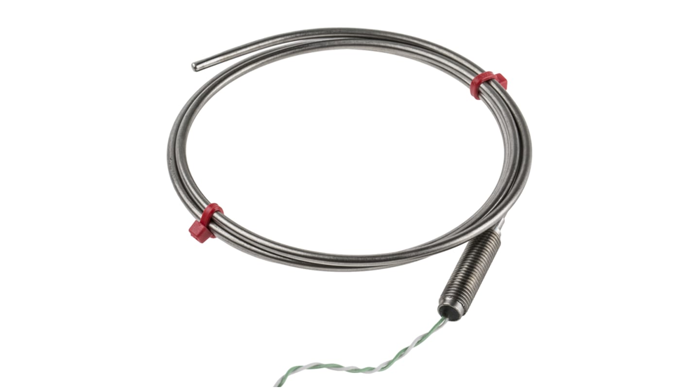 RS PRO Type K Thermocouple 1m Length, 3mm Diameter → +1100°C