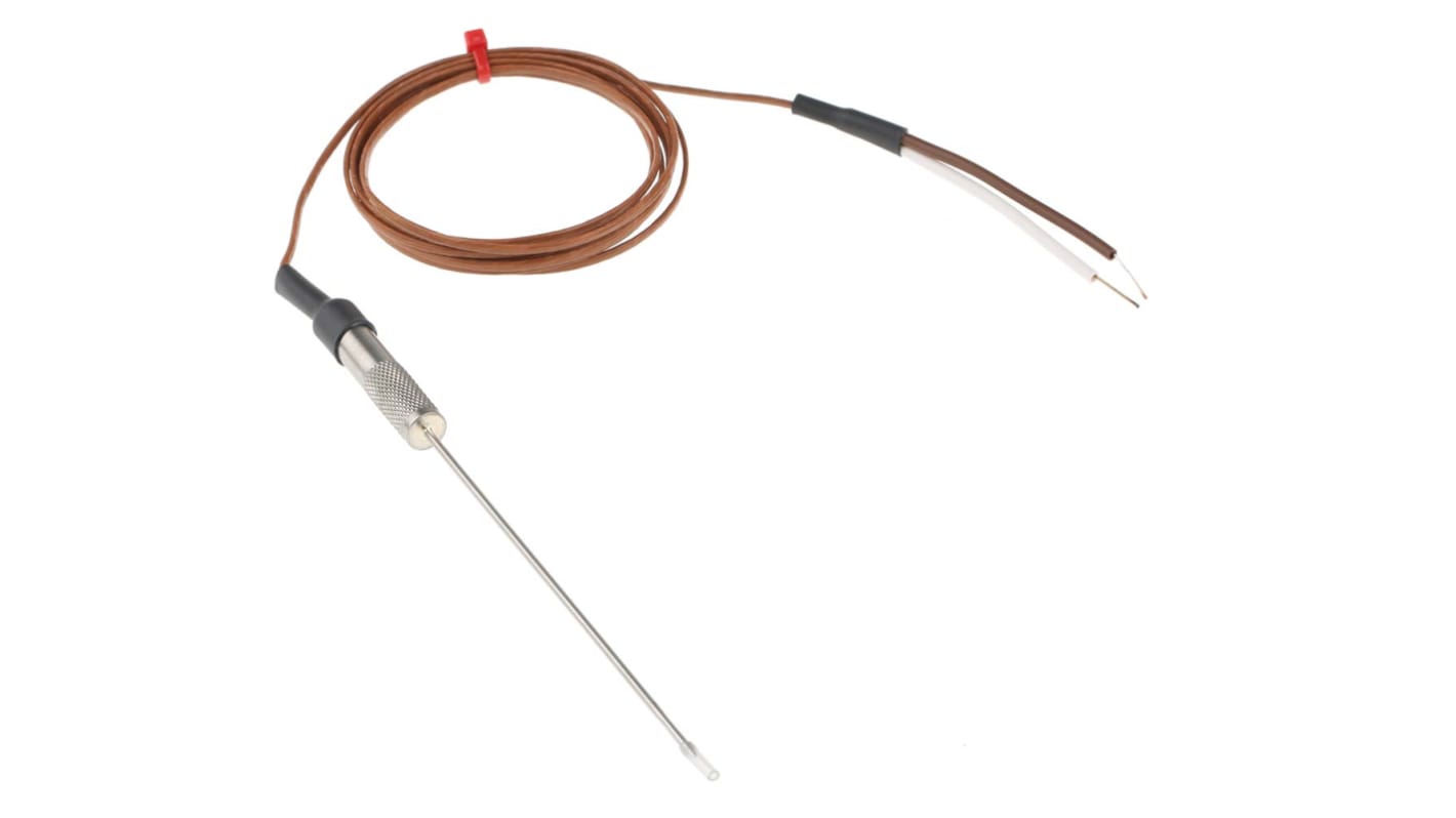 RS PRO Type T Thermocouple 100mm Length, 1.6mm Diameter → +250°C