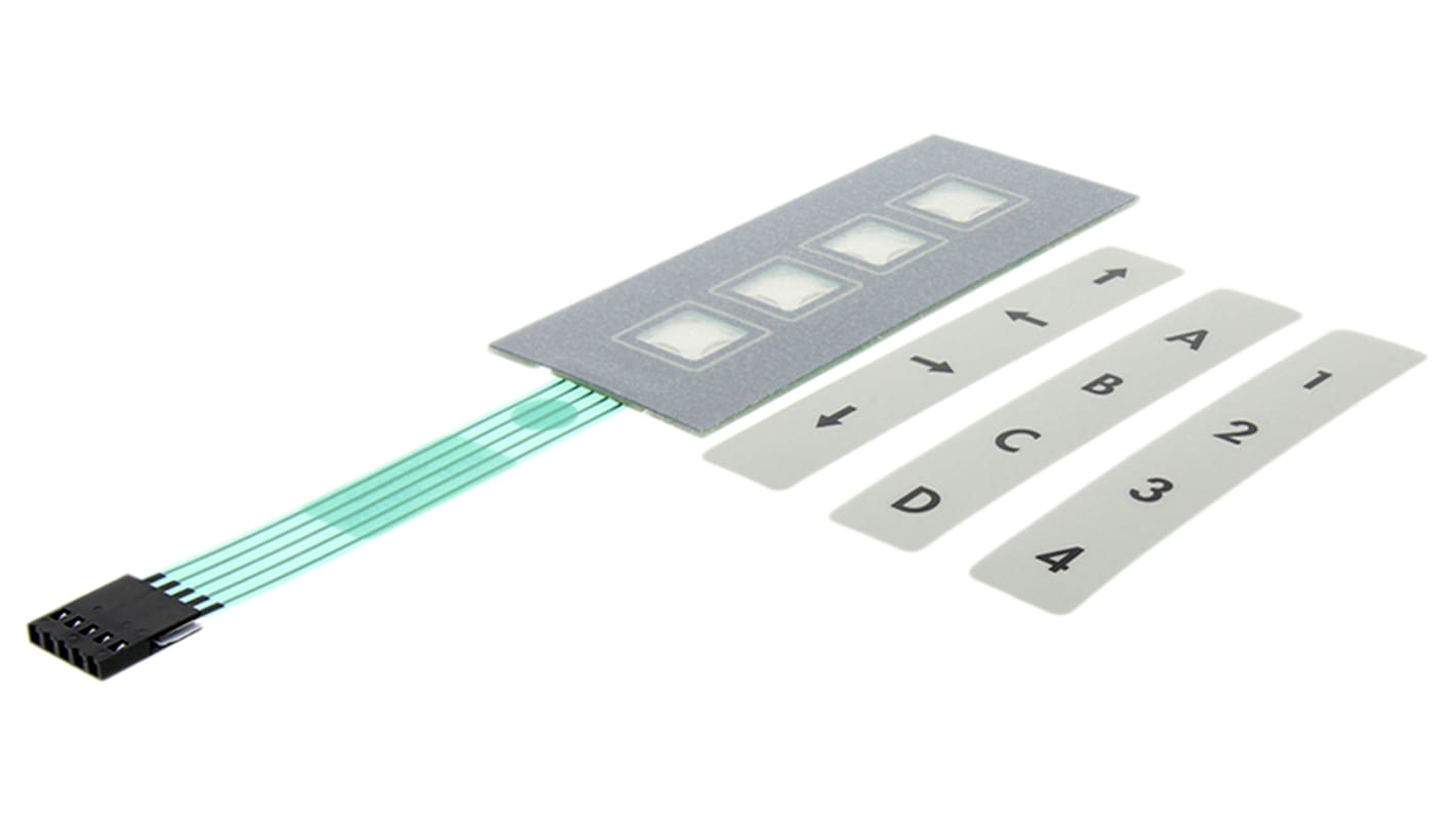 APEM Tastatur, 4 Taster, IP65