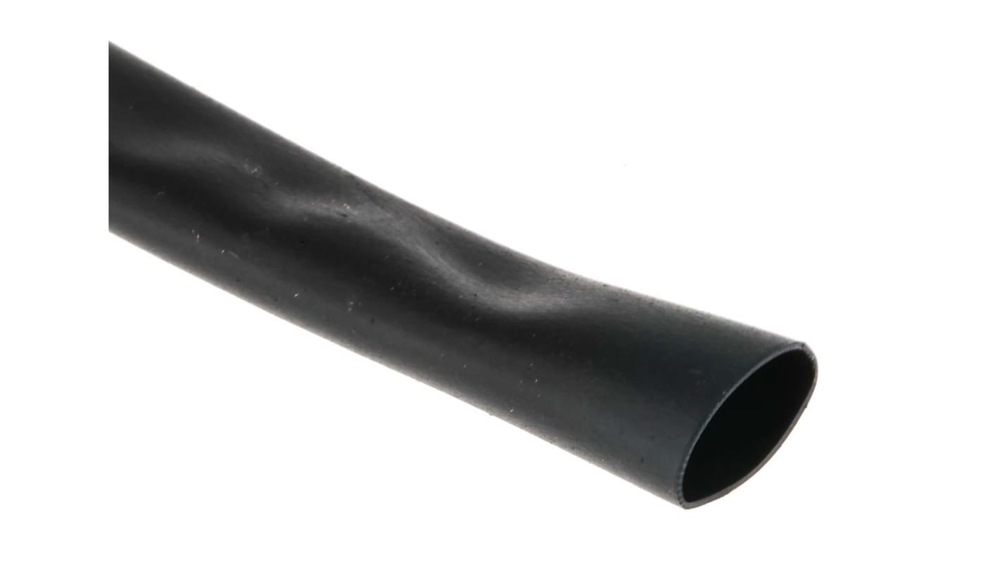 TE Connectivity Heat Shrink Tubing, Black 9.5mm Sleeve Dia. x 10m Length 2:1 Ratio, DR-25 Series