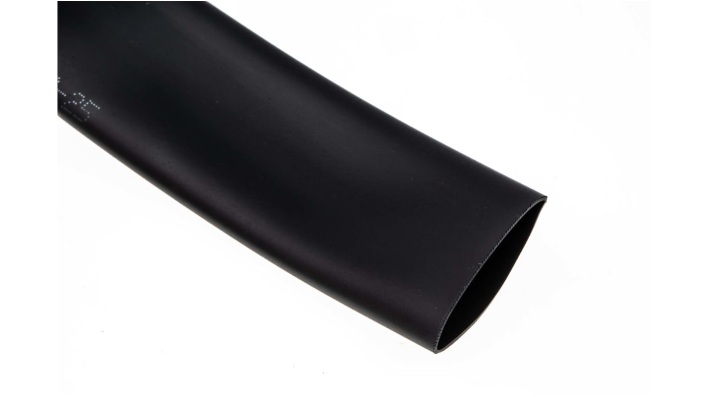 TE Connectivity Heat Shrink Tubing, Black 19mm Sleeve Dia. x 5m Length 2:1 Ratio, DR-25 Series