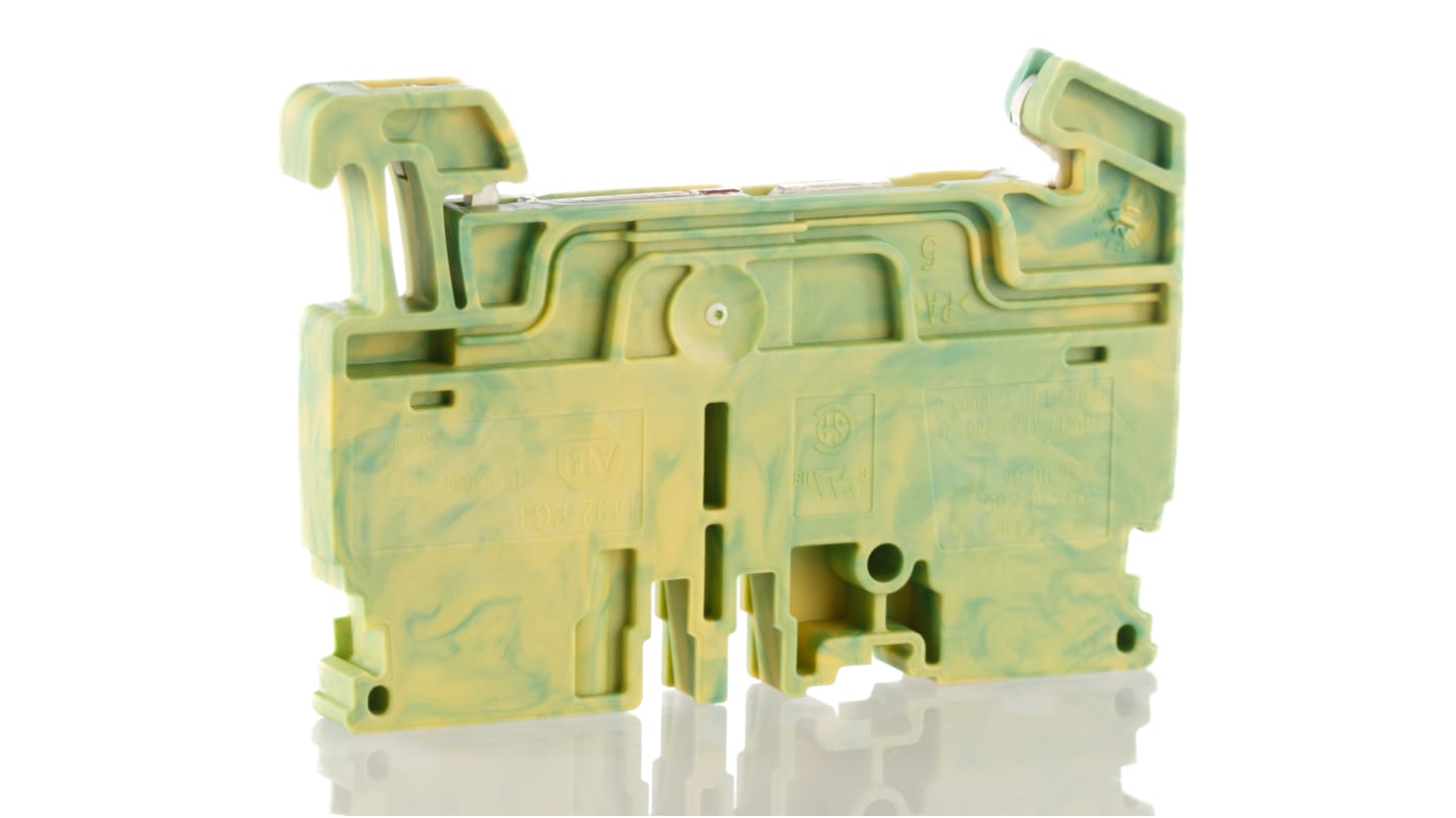 Morsettiera passante Allen Bradley, Verde/Giallo