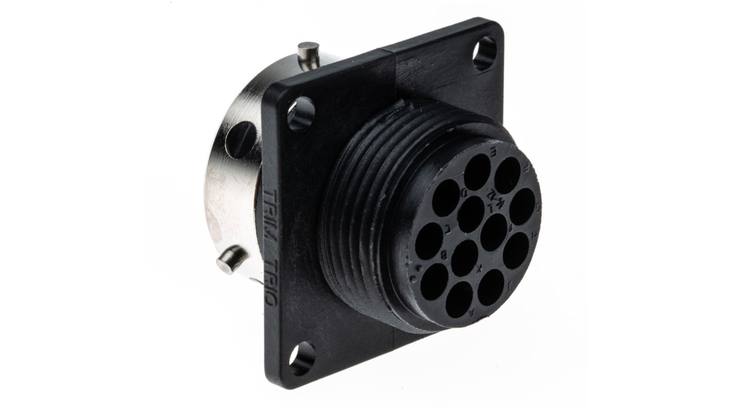 Souriau UTG 14 Rundsteckverbinder Stecker 12-polig Flanschmontage, Crimpanschluss IP65 Souriau UTG 14 Rundsteckverbinder Stecker 12-polig Flanschmontage, Crimpanschluss IP65