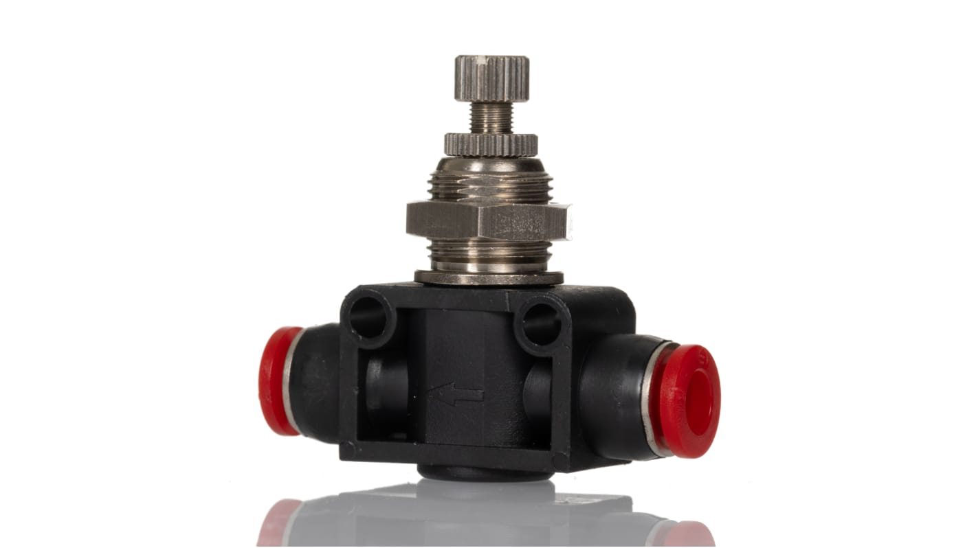 Norgren C00GP Series Tube Flow Regulator, 6mm Tube Inlet Port x 12.5mm Tube Outlet Port