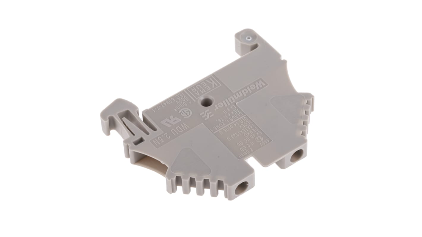 Weidmuller WDU Series Brown Feed Through Terminal Block, 2.5mm², Single-Level, Screw Termination, ATEX, IECEx