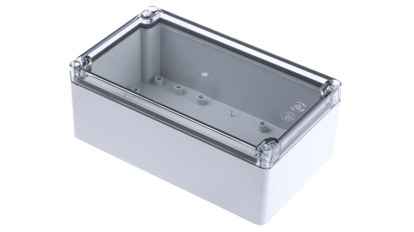 Contenitore Fibox in Policarbonato 200 x 120 x 75mm, col. Grigio, IP67