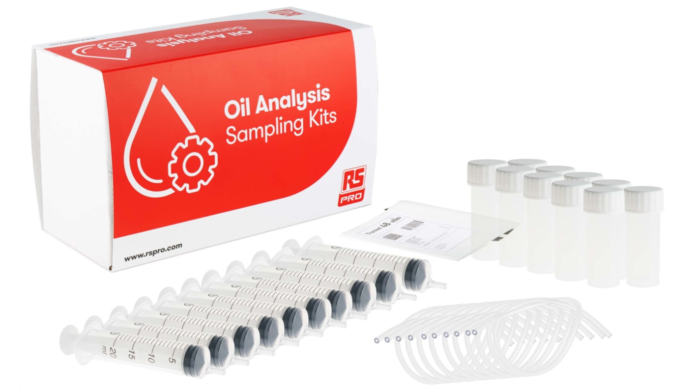 RS PRO 10 unit Box Oil Test Kit and Analysis Service