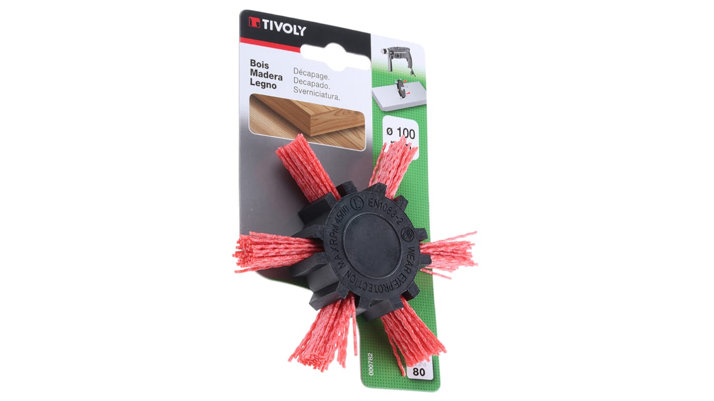 Tivoly Nylon Circular Abrasive Brush, 100mm Diameter