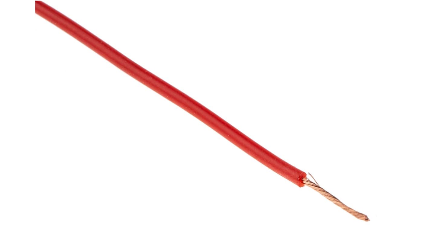 Hew Heinz Eilentropp SIFF Series Red 0.25 mm² Hook Up Wire, 23 AWG, 130/0.05 mm, 20m, Silicone Insulation, 8955-03-020